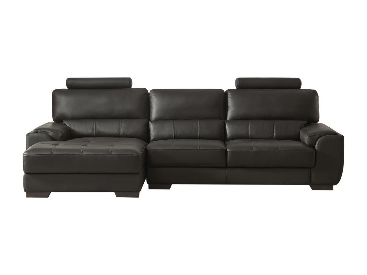 Vente-unique Ecksofa Leder Ecke Links METROPOLITAN II  