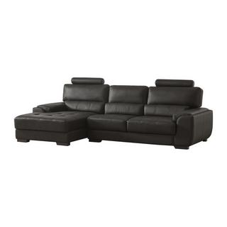 Vente-unique Ecksofa Leder Ecke Links METROPOLITAN II  