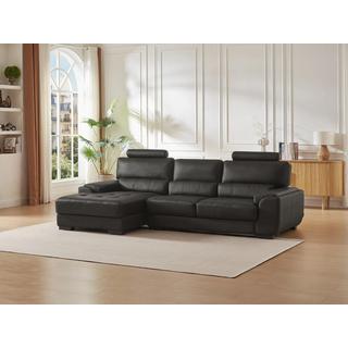 Vente-unique Ecksofa Leder Ecke Links METROPOLITAN II  