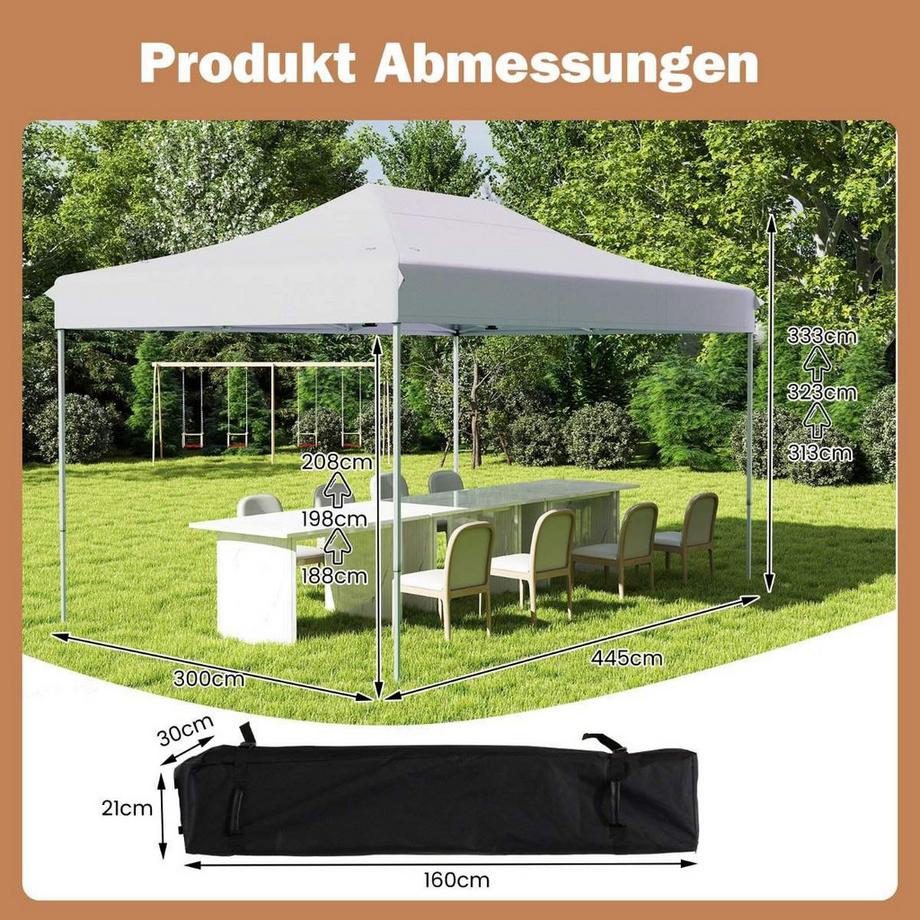 Northix Pop-Up-Pavillon mit Rolltasche  