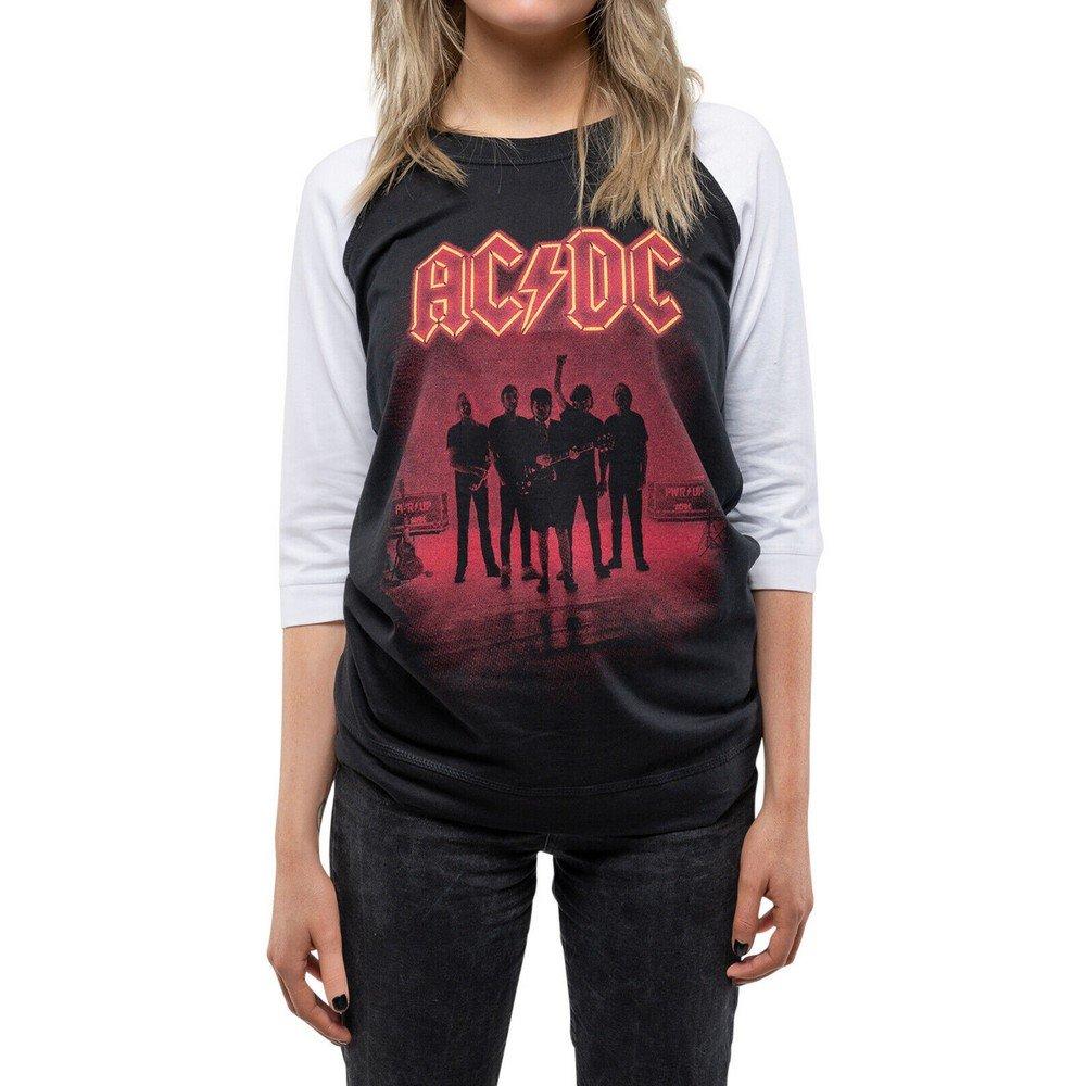 Image of Acdc Pwrup Uk Tshirt Raglanärmel Unisex Schwarz L