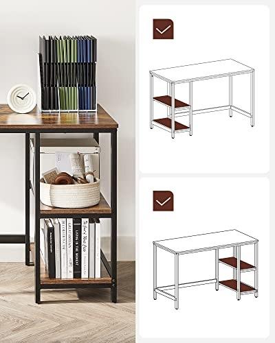 Songmics Bürotisch vintagebraun-schwarz  