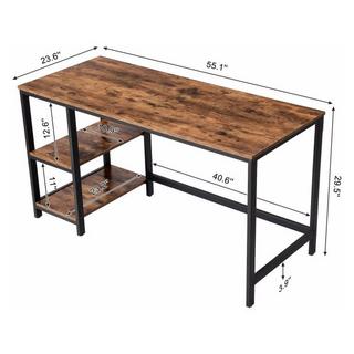 Songmics Bürotisch vintagebraun-schwarz  