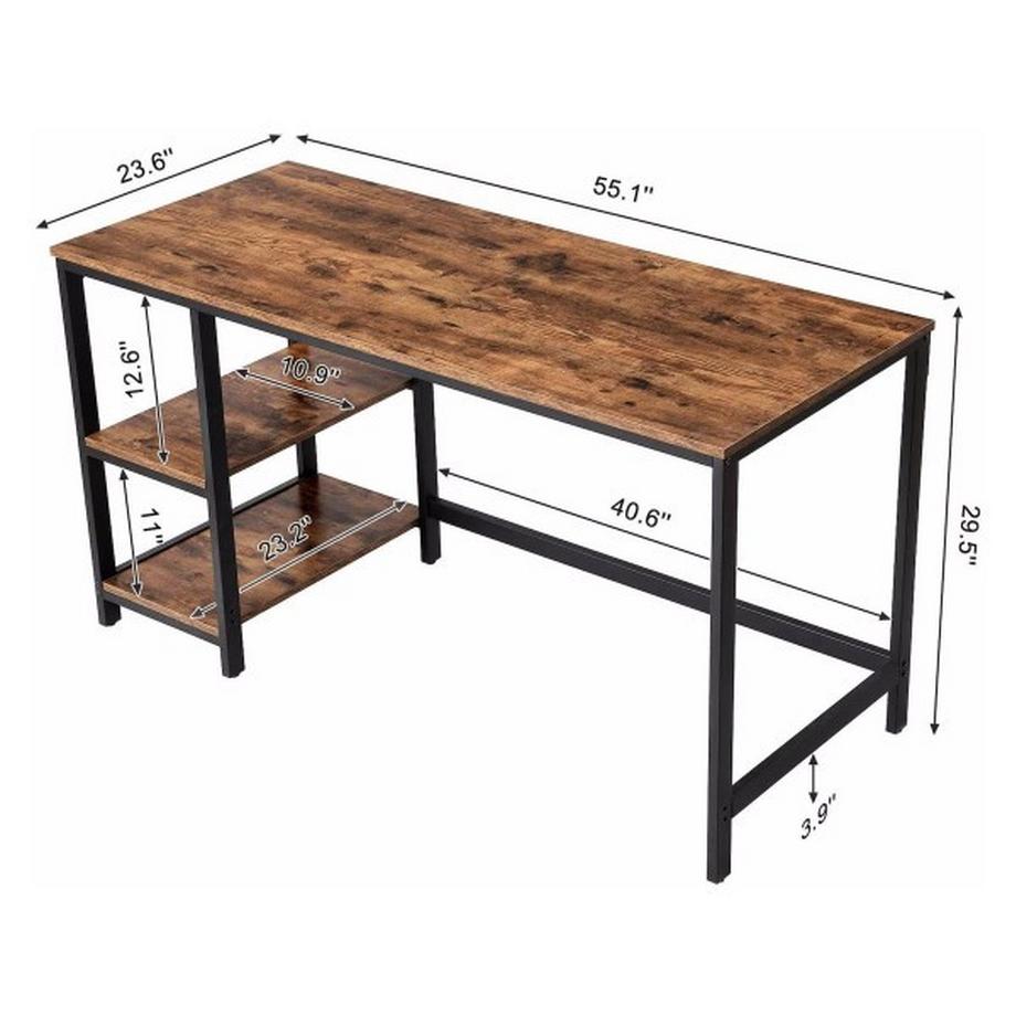 Songmics Bürotisch vintagebraun-schwarz  