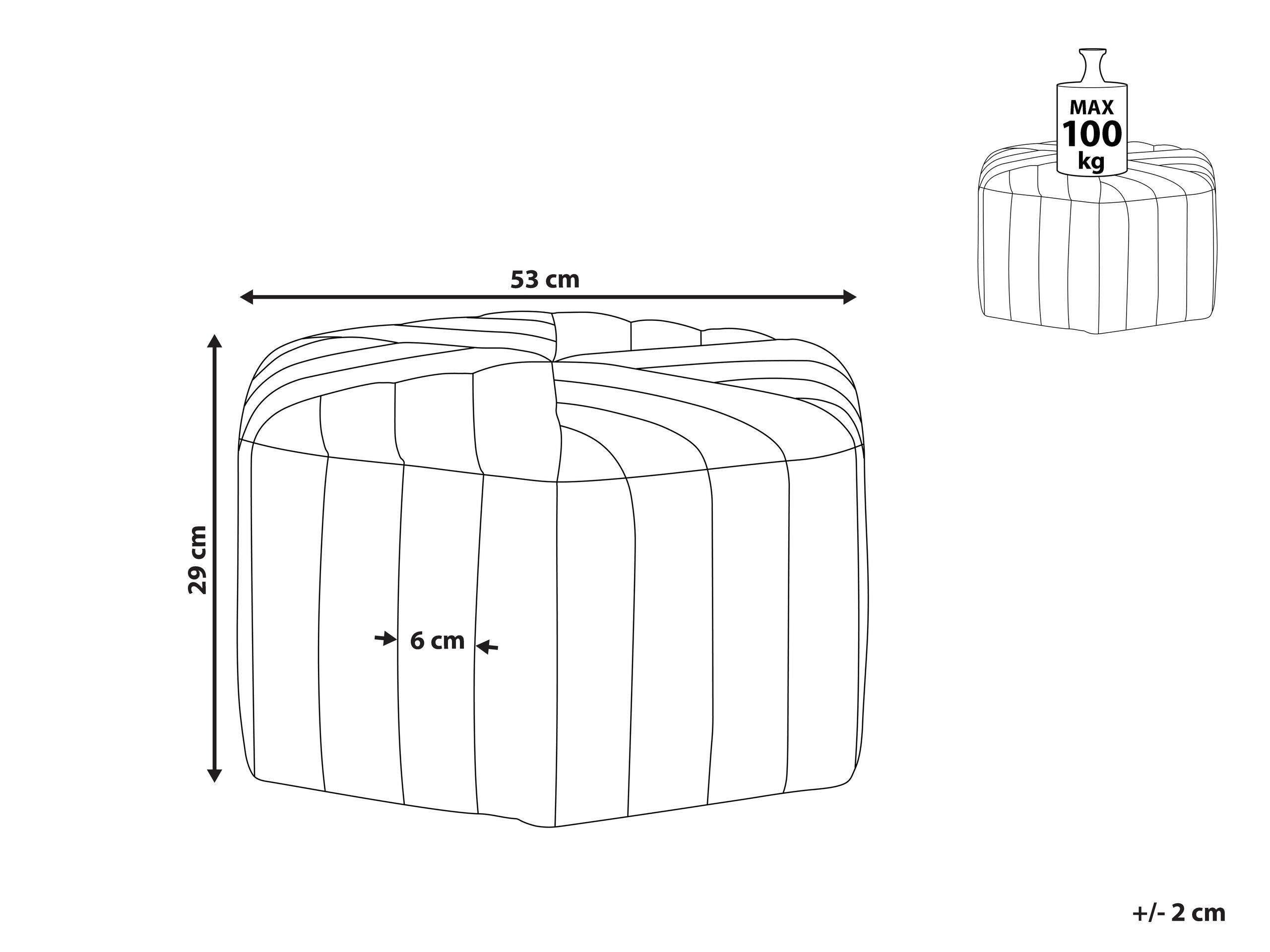 Beliani Pouf aus Samtstoff Glamourös MURIETTA  