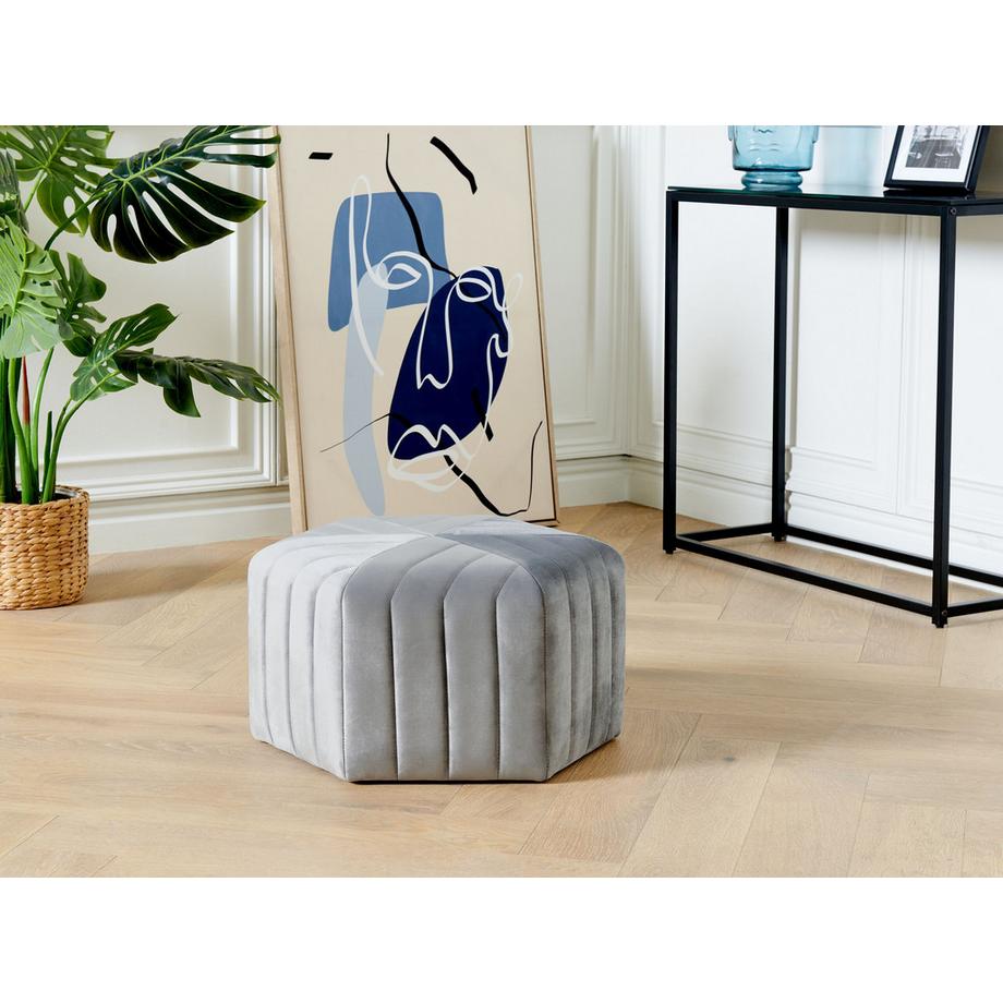 Beliani Pouf aus Samtstoff  MURIETTA  