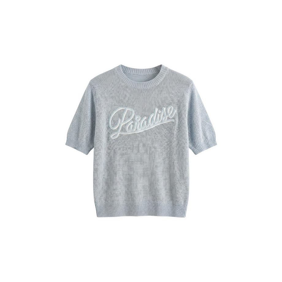 Roberta Rossi Top in maglia con stampa Paradise  