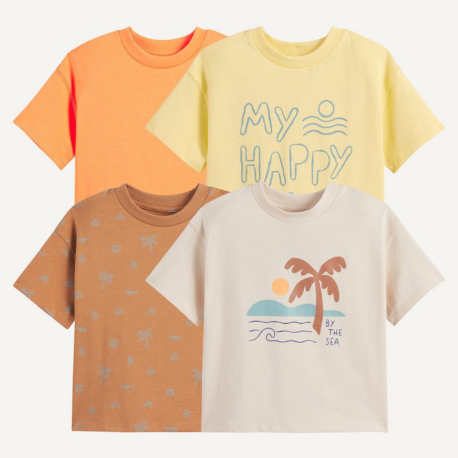 Lot de 4 t-shirts manches courtes imprimés