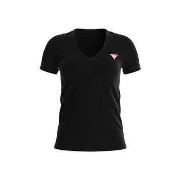 T-shirt donna con scollo a V Guess Mini Triangle