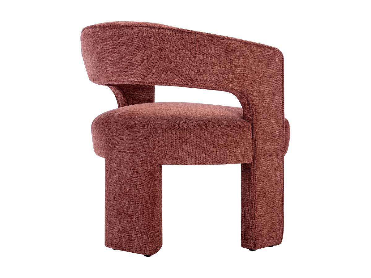 Vente-unique Fauteuil en tissu texturé terracotta FONTANOVA  