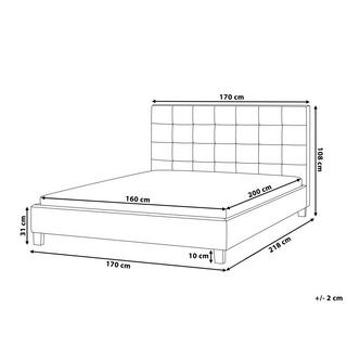 Beliani Bett mit Lattenrost aus Polyester Glamourös ROCHELLE  