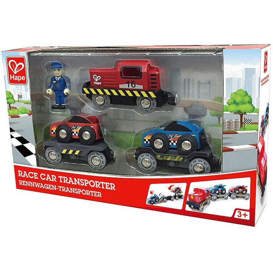 Hape  Eisenbahn Rennwagen-Transporter 