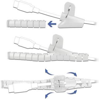 DeLock  Spiroschlauch mit Einziehwerkzeug, 2.5 m x 15 mm Weiss 