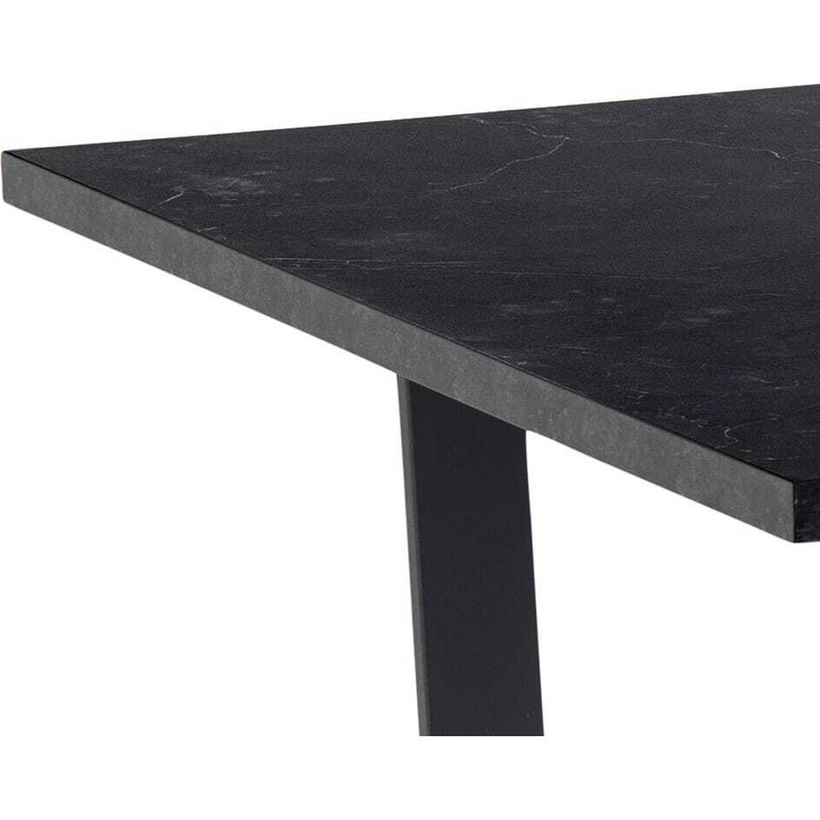 mutoni Tavolo da pranzo Chicco in melamina stampa marmo nero 160x90x74cm  
