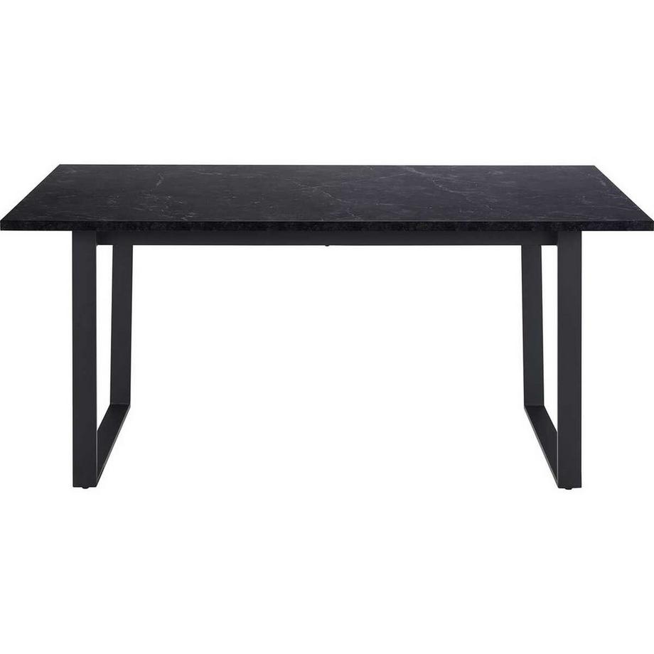 mutoni Tavolo da pranzo Chicco in melamina stampa marmo nero 160x90x74cm  