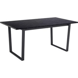 mutoni Table de salle à manger Chicco Mélamine Print Marbre Noir 160x90x74cm  