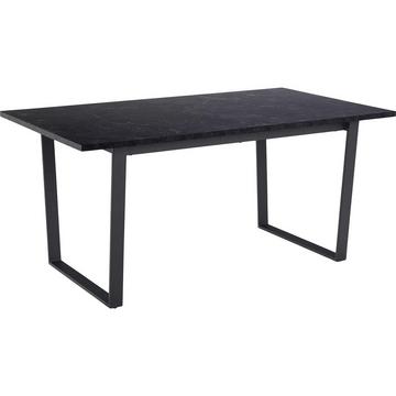 Table à manger Chicco mélaminé imprimé marbre noir 160x90x74cm