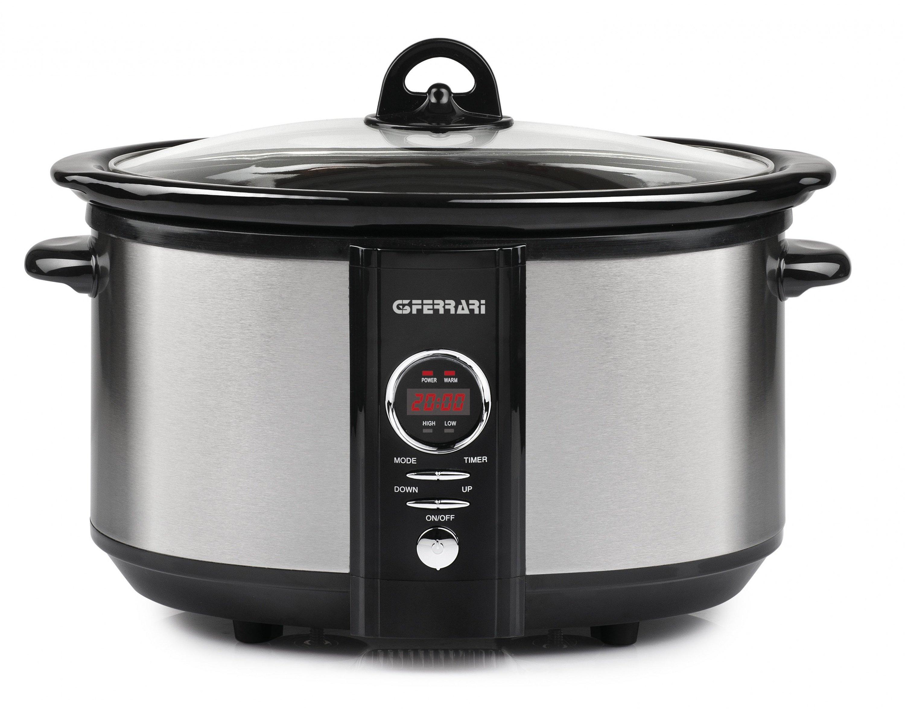 Image of FuocoLento 6,5 l 320 W Schwarz, Edelstahl FuocoLento 6,5 l 320 W Schwarz, Edelstahl