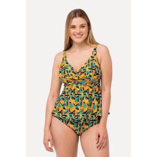 Ulla Popken  Tankini con stampa astratta, coppe morbide e materiale riciclato 