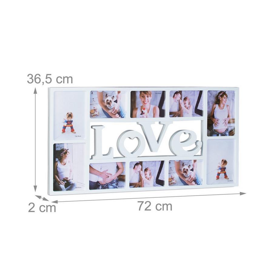 B2X Cadre collage LOVE pour 10 photos  