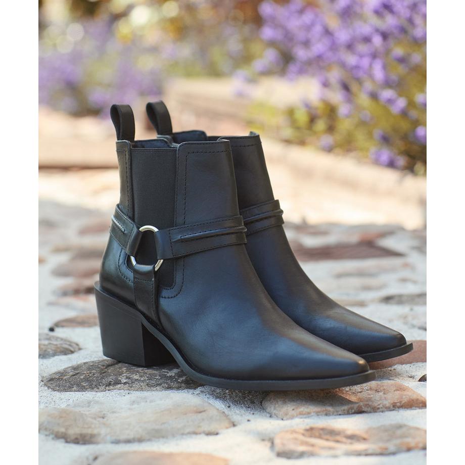Joe Browns  Schwarze Western-Stiefeletten aus Leder 