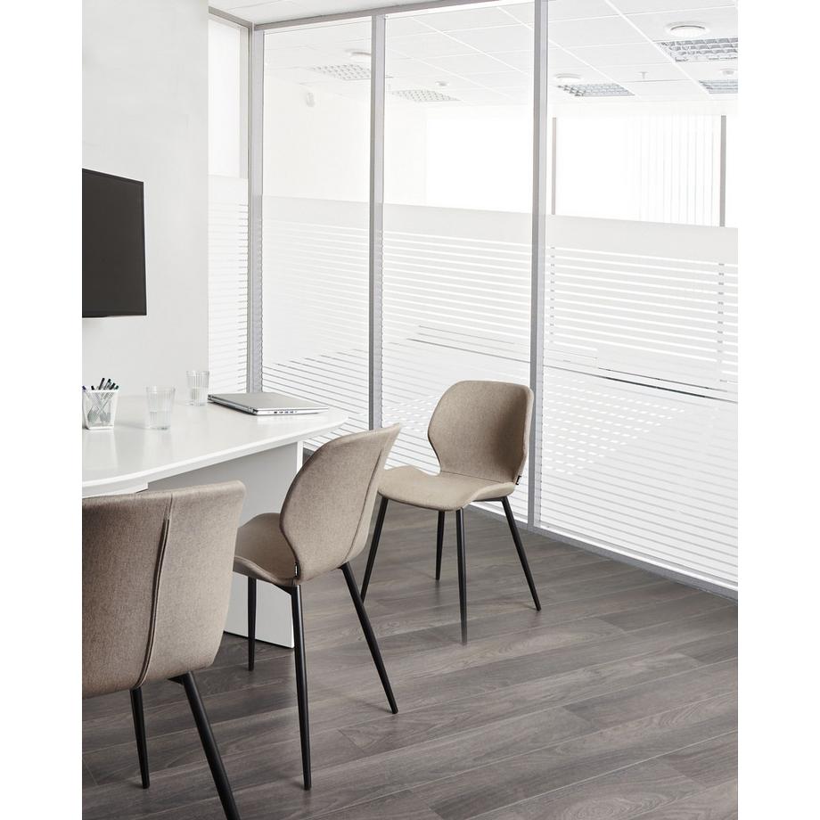 Beliani Lot de 2 chaises de conférence en Tissu  HOLLAND  