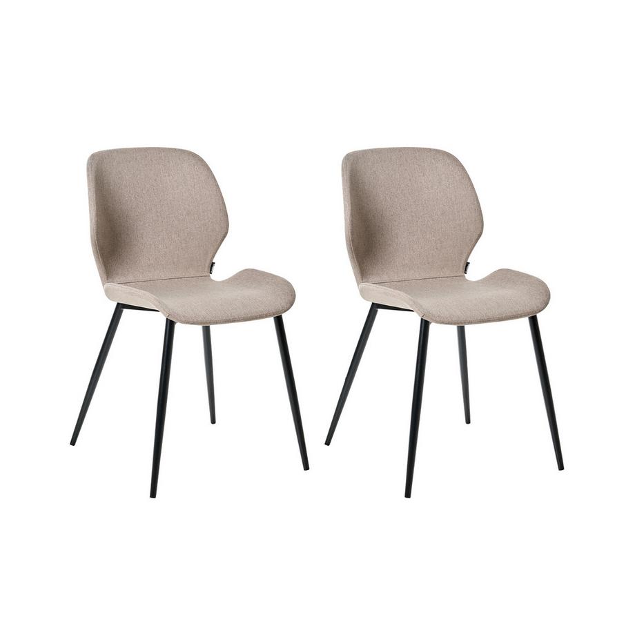 Lot de 2 chaises de conférence en Tissu  HOLLAND