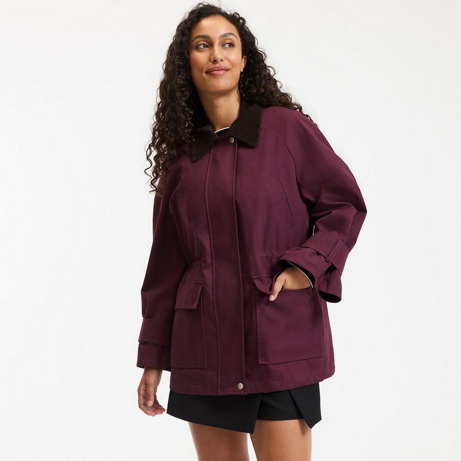 La Redoute Collections Manteau mi-long avec fermeture éclair  