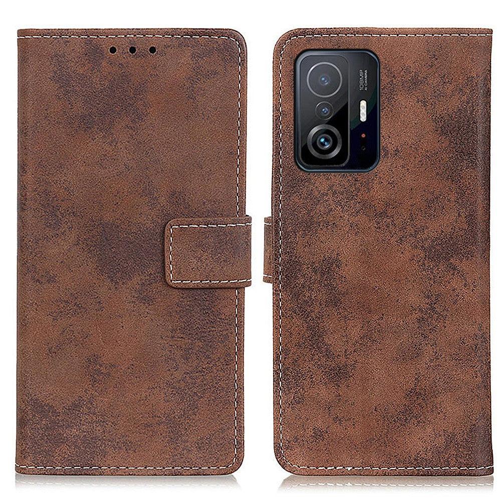 Image of Xiaomi 11t - Vintage Etui Wildleder Optik