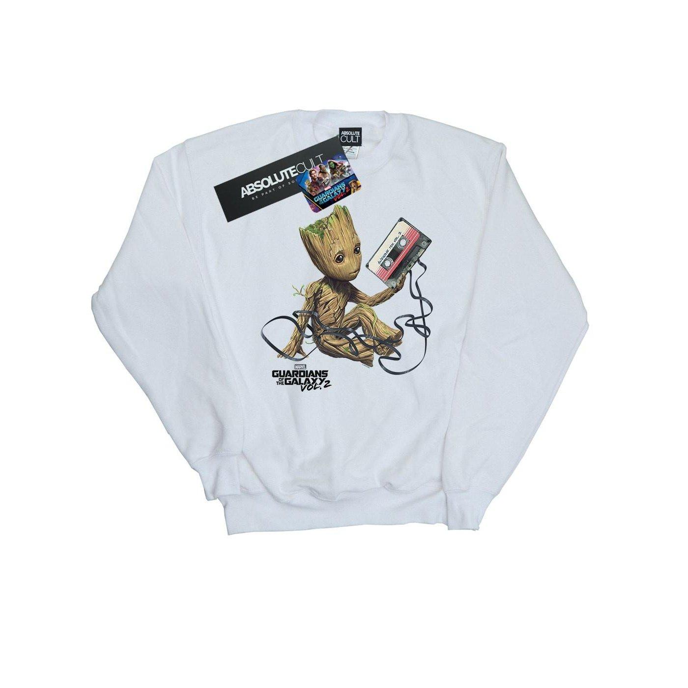 Image of Guardians Of The Galaxy Groot Tape Sweatshirt Unisex Weiss 140/146