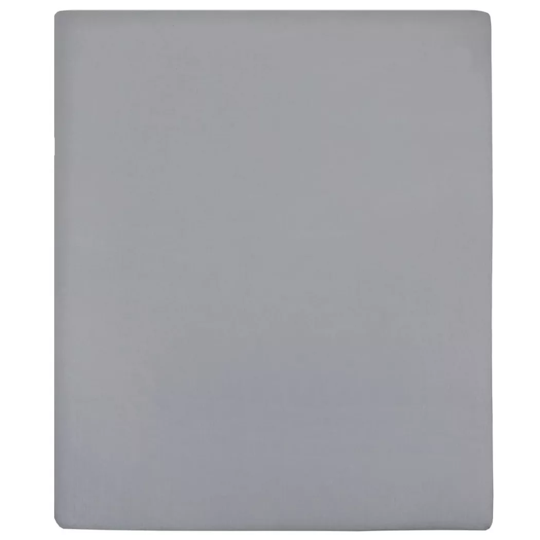 VidaXL - Drap-housse en jersey coton, Onesize, Gris