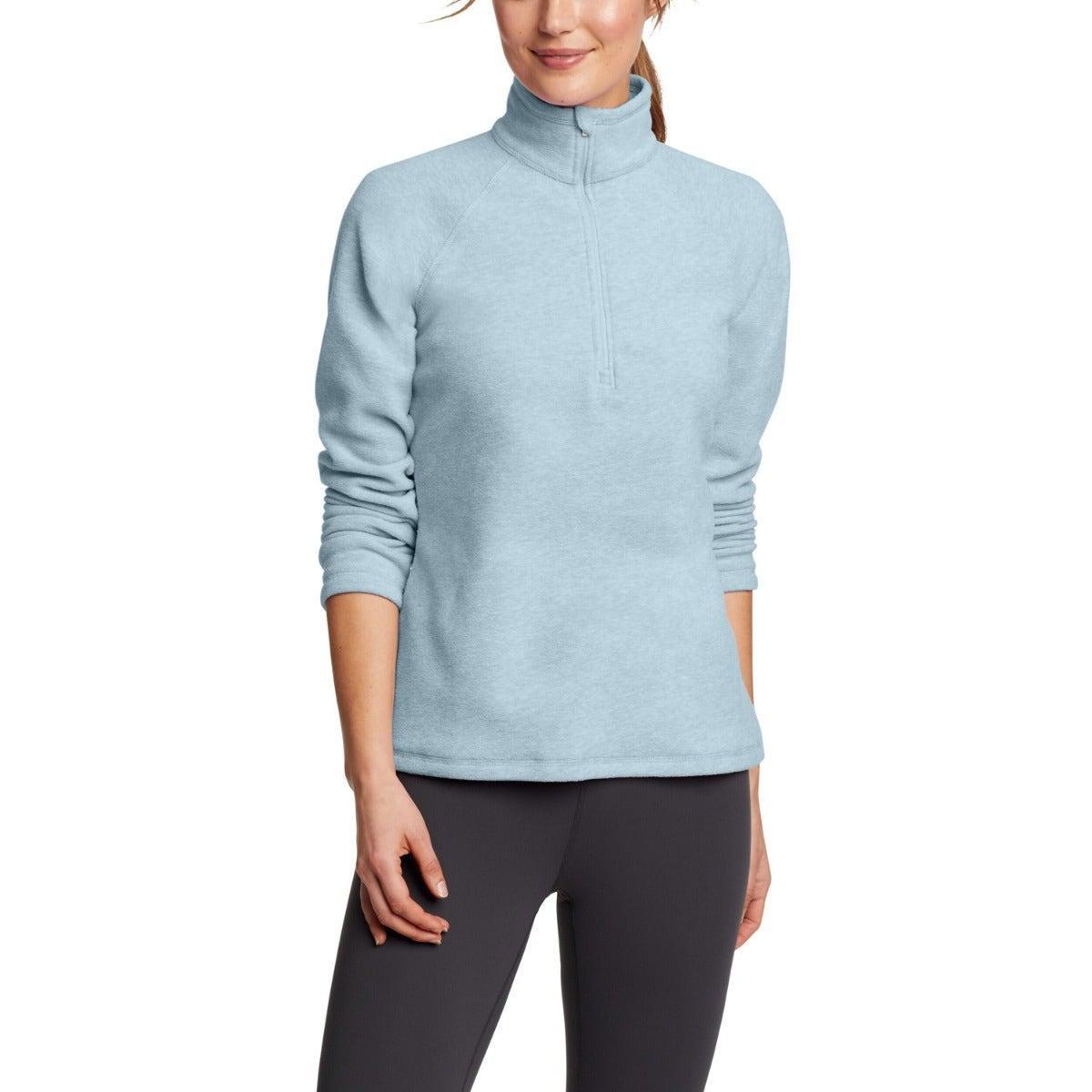 Image of Fast Fleeceoberteil Mit Kurzem Reißverschluss Raglanärmel Unisex Blau M