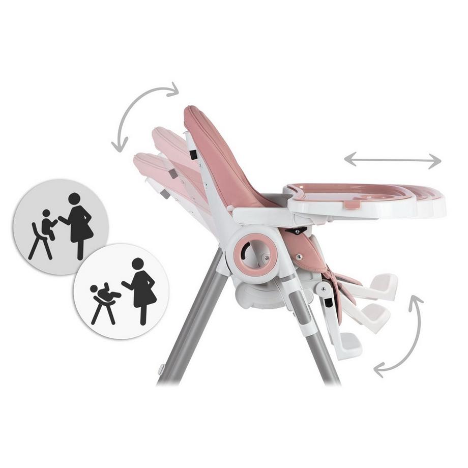 B2X  Chaise de salle à manger avec table Nukido Belo rose + noeud jouet 