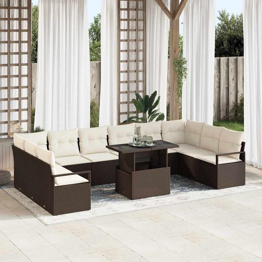 VidaXL Canapé de jardin poly rattan  