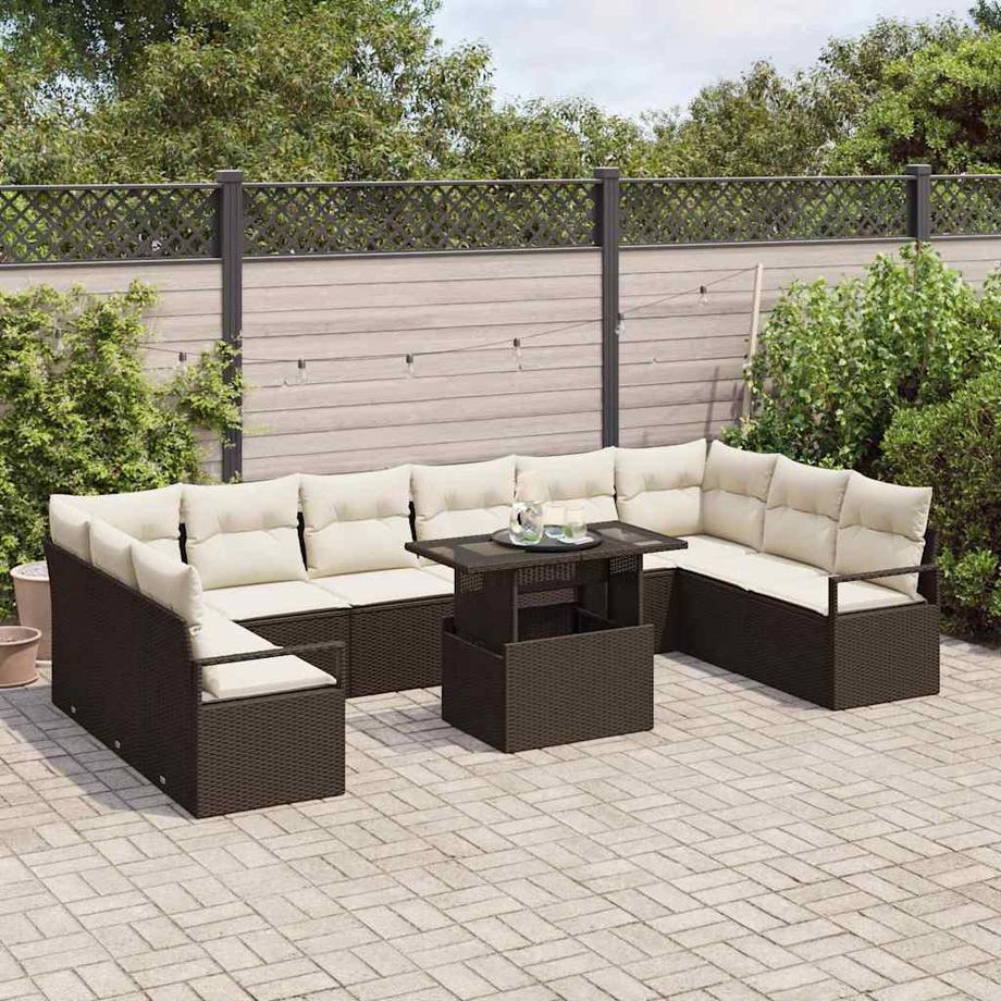 VidaXL Canapé de jardin poly rattan  