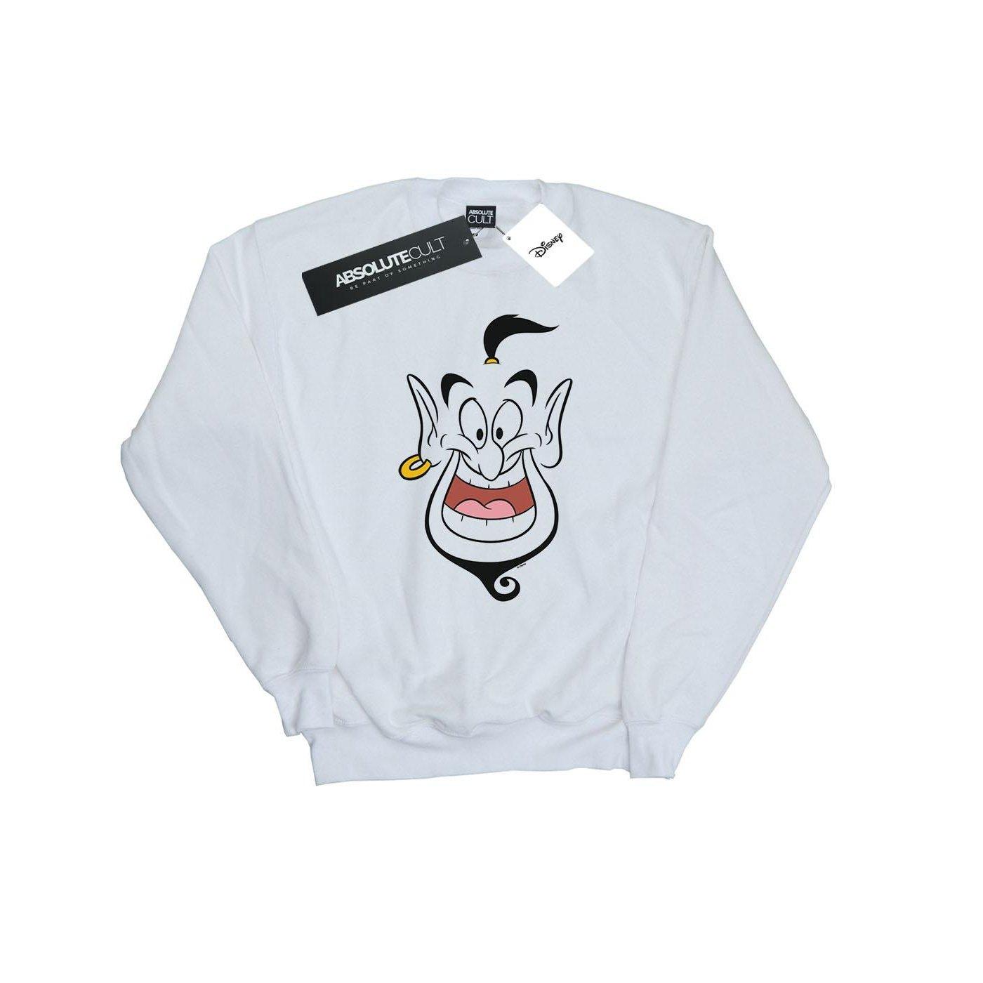 Image of Aladdin Genie Face Sweatshirt Herren Weiss XL