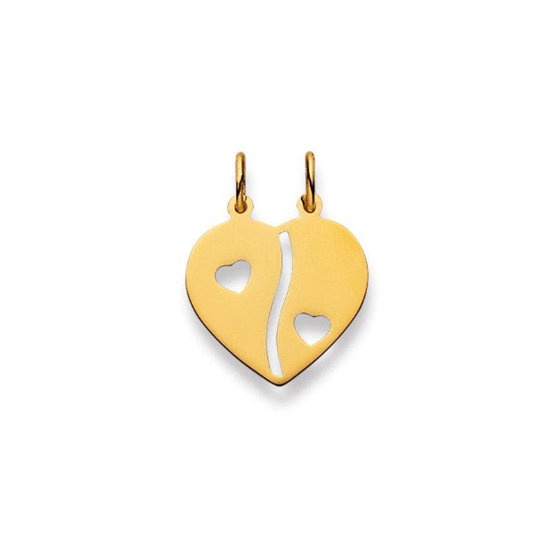 MUAU Schmuck  Pendentif coeur or jaune 750, 23x18mm 