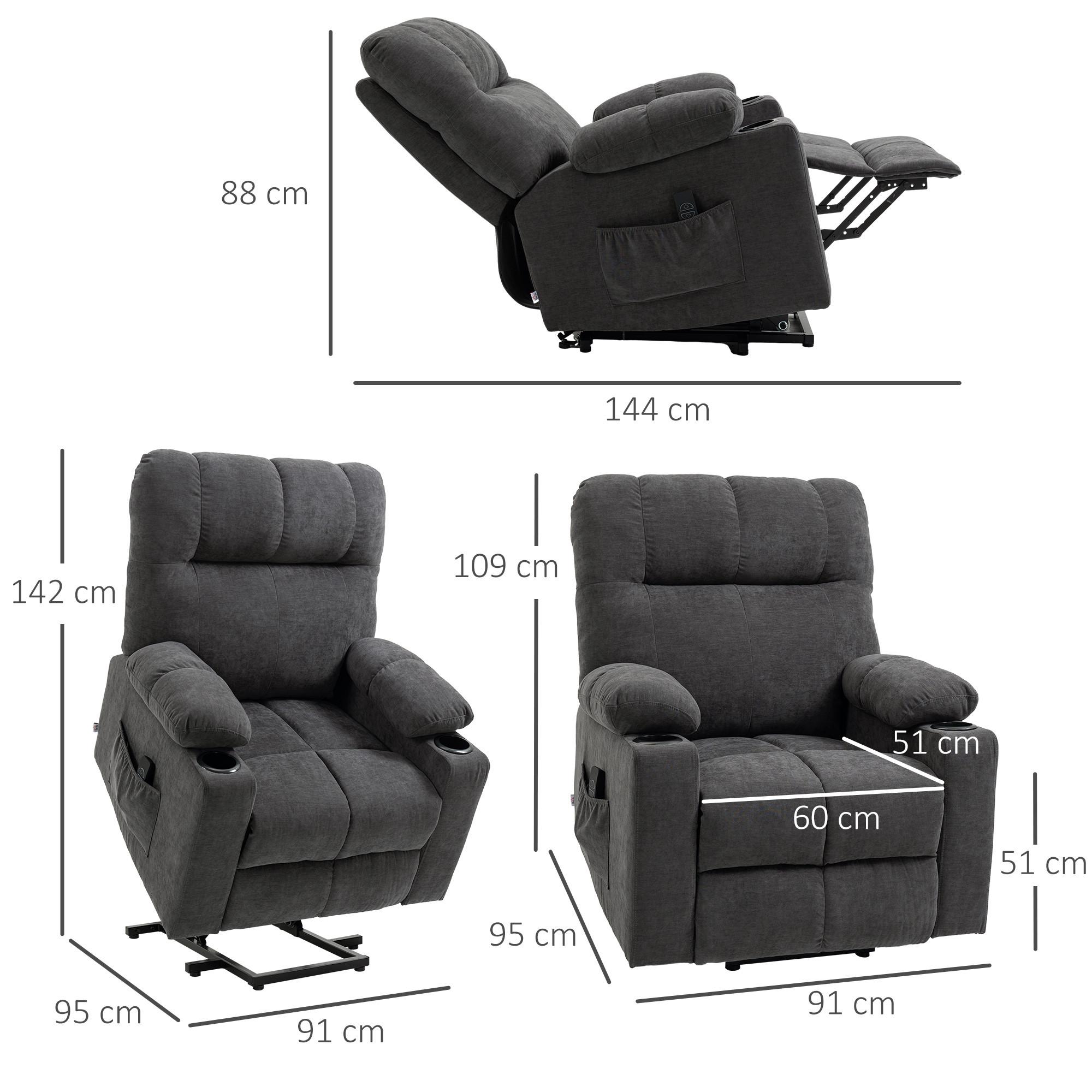 HOMCOM  Fauteuil avec aide à se lever 