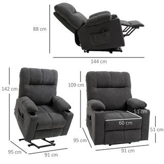 HOMCOM  Fauteuil avec aide à se lever 