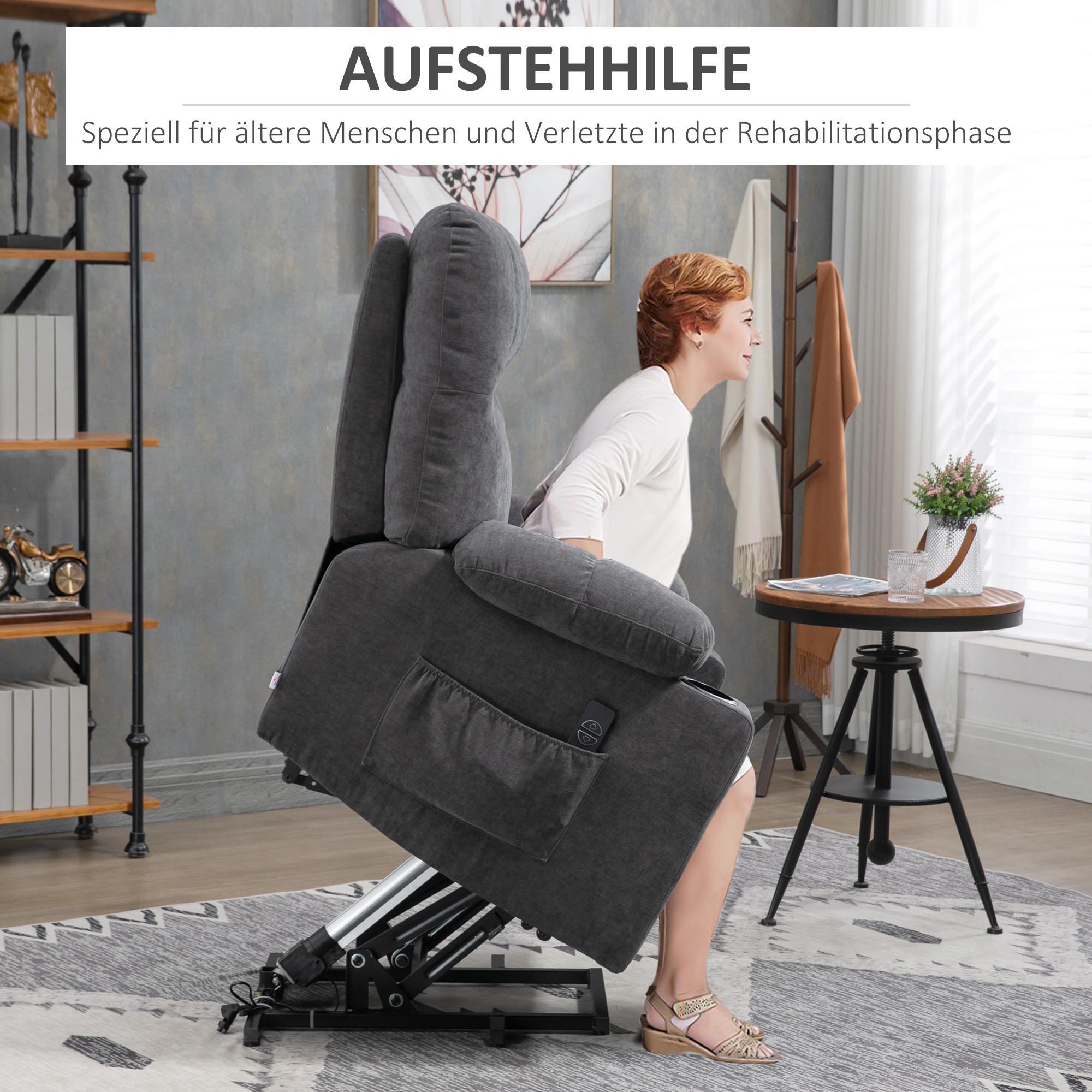 HOMCOM  Fauteuil avec aide à se lever 