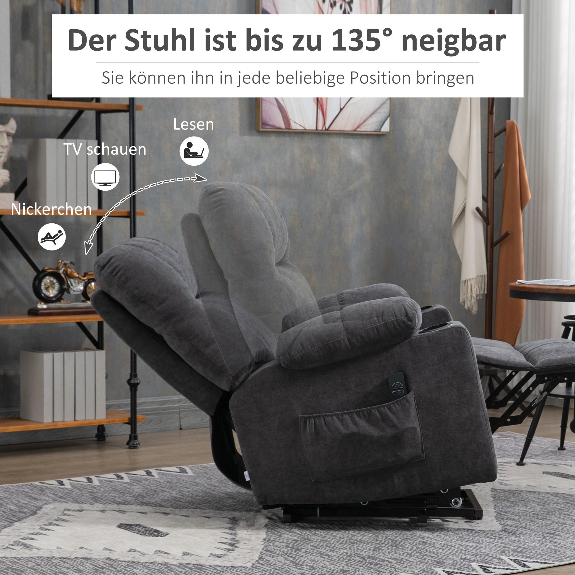 HOMCOM  Fauteuil avec aide à se lever 