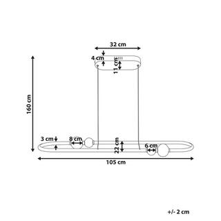 Beliani Lampe LED suspendue en Aluminium Moderne FEALE  