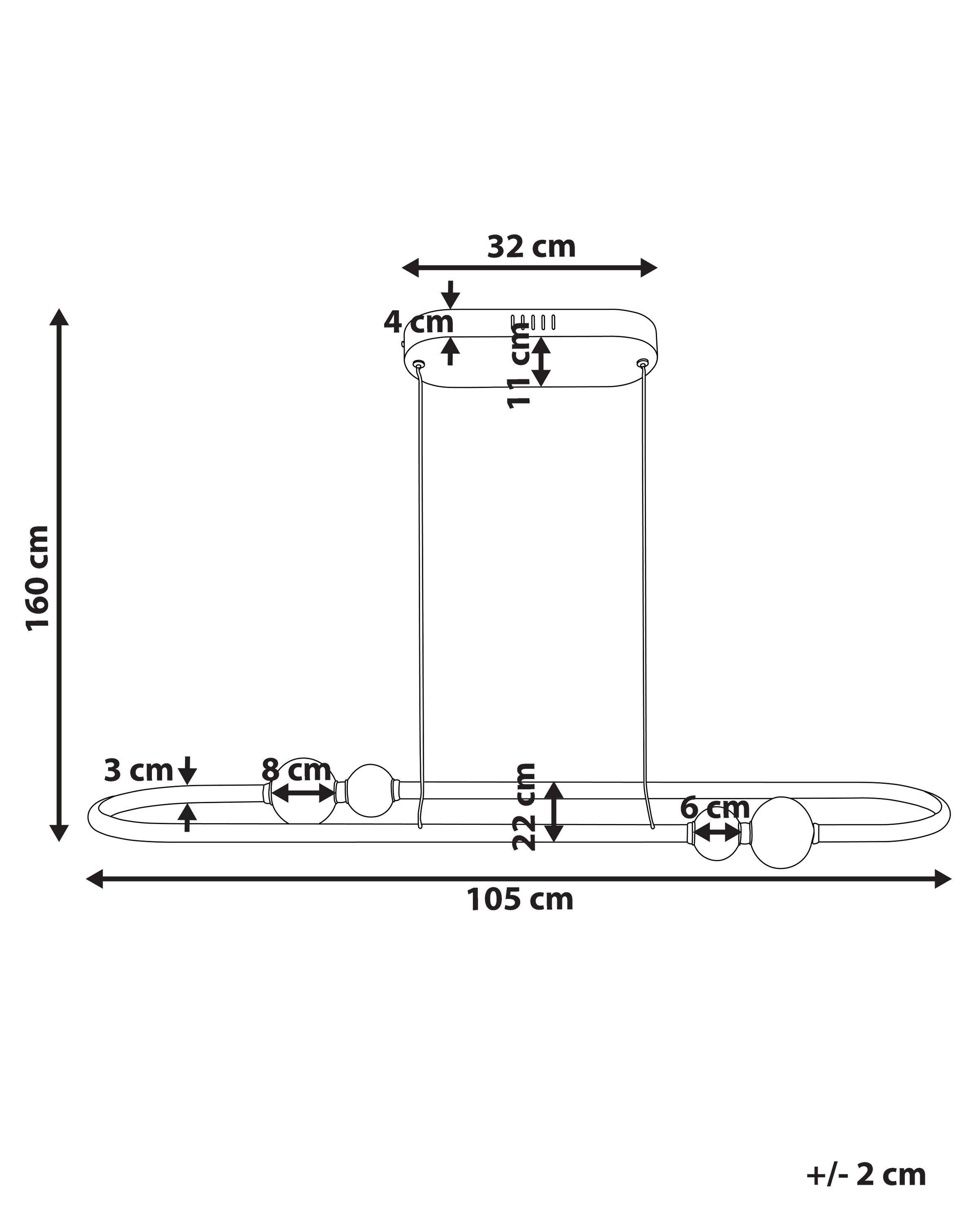 Beliani Lampe LED suspendue en Aluminium Moderne FEALE  