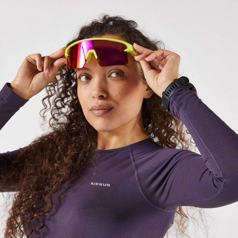 KIPRUN  T-shirt de running manches longues femme sans coutures 