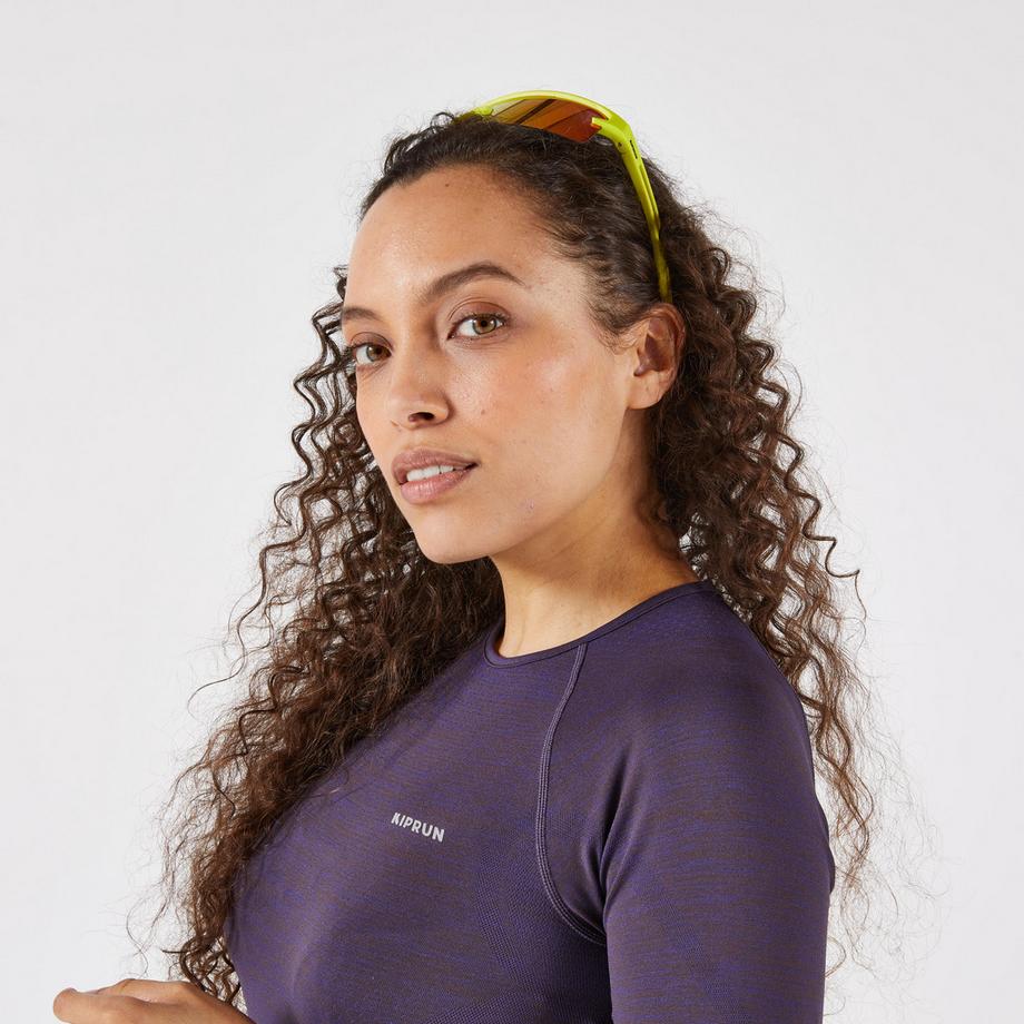 KIPRUN  T-shirt de running manches longues femme sans coutures 