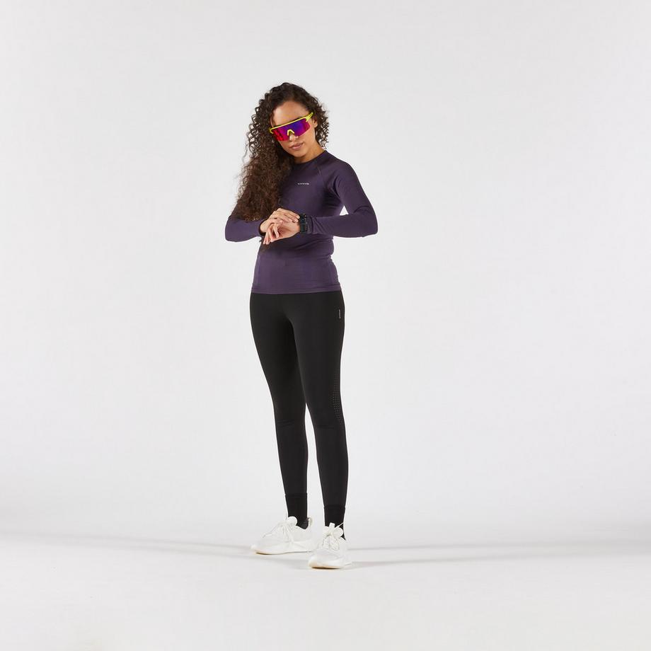 KIPRUN  T-shirt de running manches longues femme sans coutures 