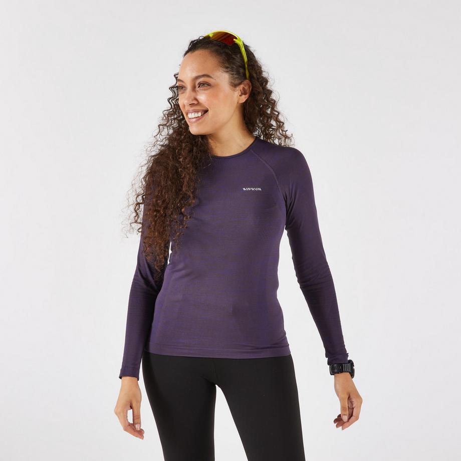 KIPRUN  T-shirt de running manches longues femme sans coutures 