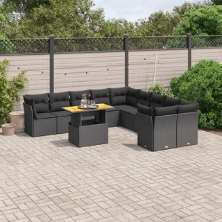 VidaXL Ensemble de canapés de jardin rotin synthétique  