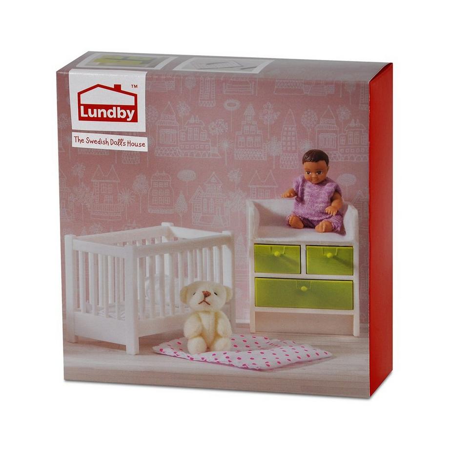 LUNDBY  Puppenhauszubehör Babyzimmer Set 