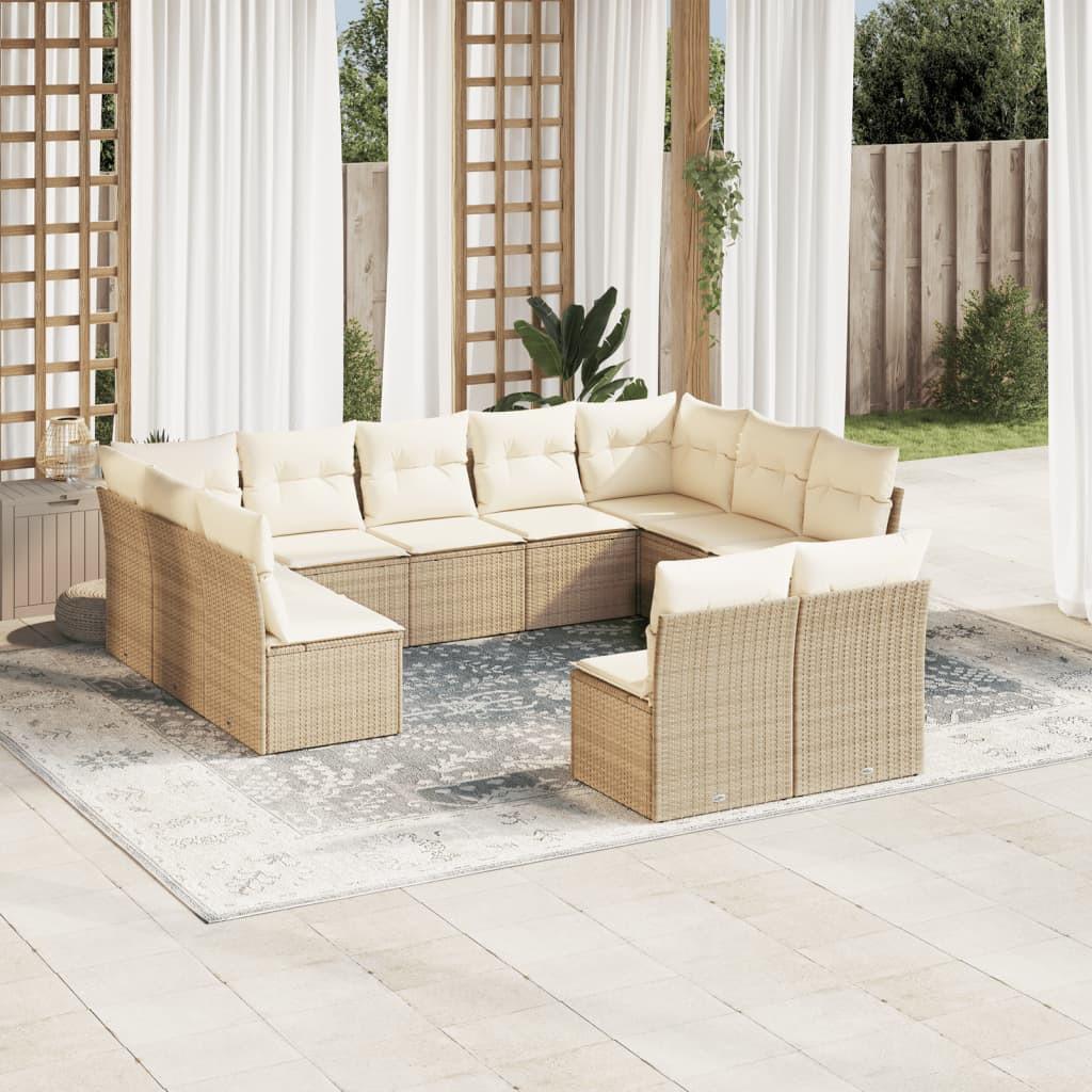 VidaXL set divano da giardino Polirattan  